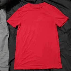 Men's red crewneck t-shirt